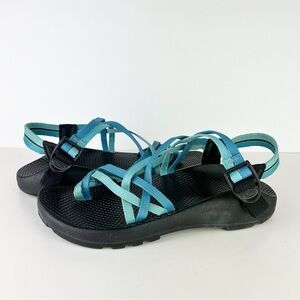 Chaco Women's Zong X2 Vibram Sole Blue Two Strap Adjustable Sporty Sandal